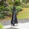 Gardenised 50-in. Black Outdoor Metal Wood Burning Chiminea, Patio Heater Fire Pit, w/Fire Pit Poker Handle QI004662 - alternate 4